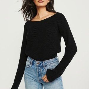 Black Off-Shoulder Abercombie Sweater